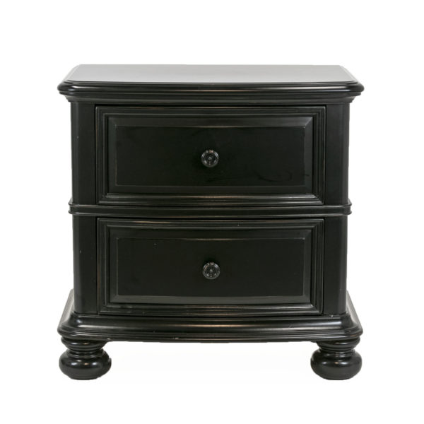 AMERICAN SIGNATURE Black Finish Nightstand - Image 1