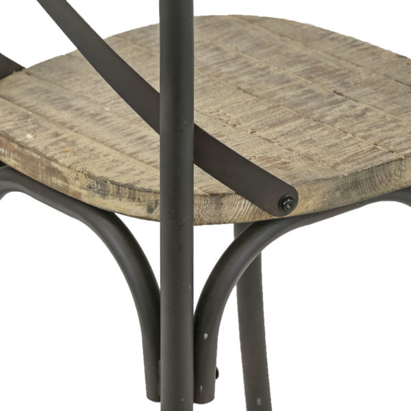 Set of 6 Bistro Style X-Back Dining Chairs - Image 4