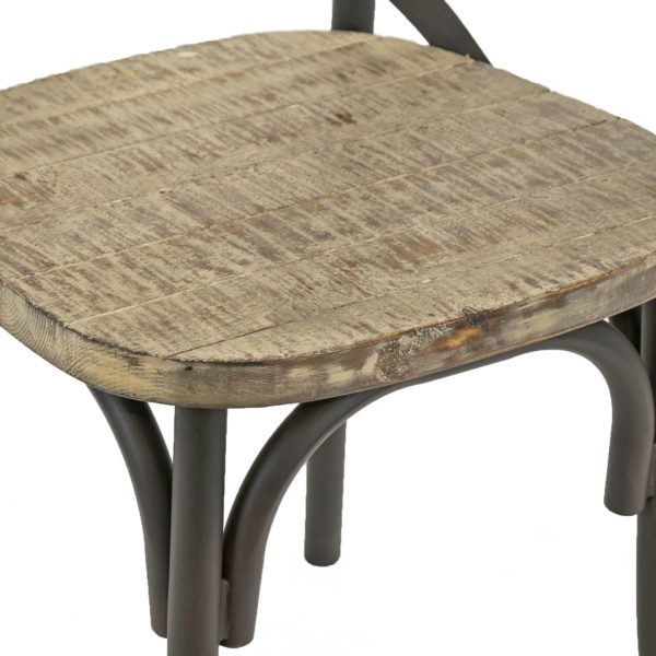 Set of 6 Bistro Style X-Back Dining Chairs - Image 3