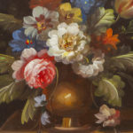 Small Floral Still Life in Ornate Gold Frame - Signed - Image 2