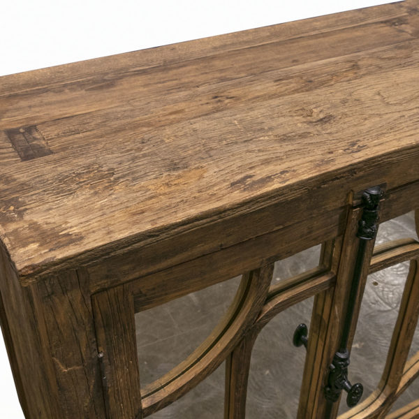 ELM AND IRON Reclaimed Wood and Mirror Credenza - Image 4