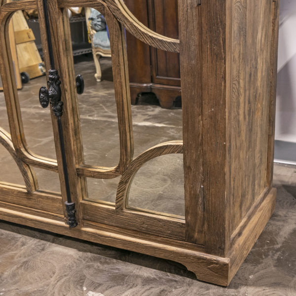 ELM AND IRON Reclaimed Wood and Mirror Credenza - Image 6