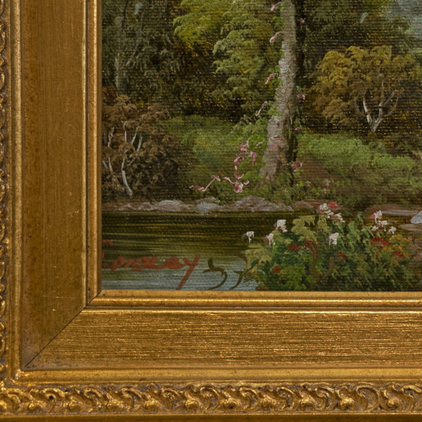 J. DIDLEY Original Oil on Canvas of a Pastoral Landscape - Signed - Image 4