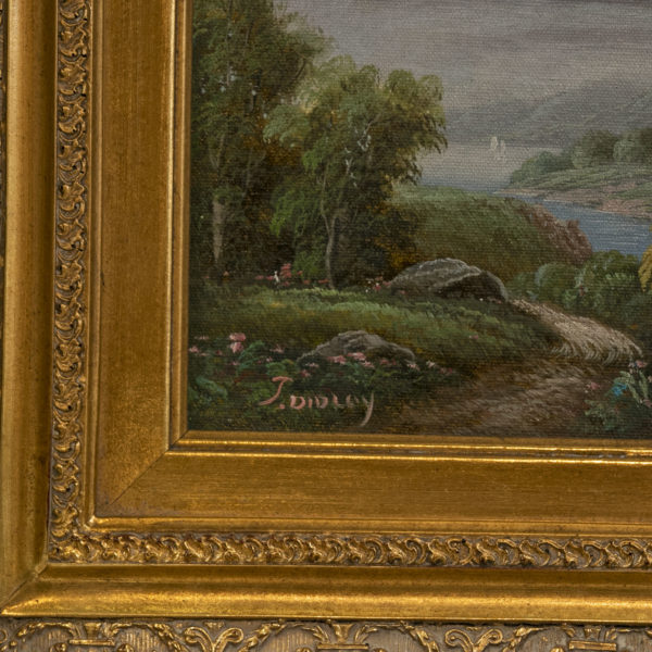 J. DIDLEY Original Oil on Canvas of a Pastoral Landscape - Signed - Image 4