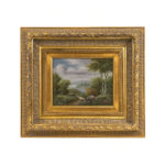 J. DIDLEY Original Oil on Canvas of a Pastoral Landscape - Signed