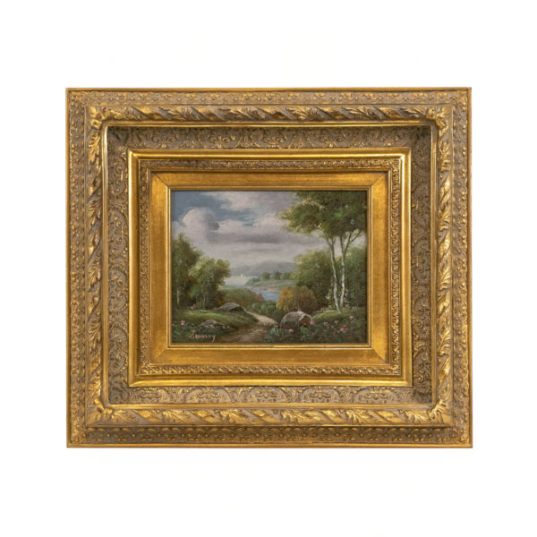 J. DIDLEY Original Oil on Canvas of a Pastoral Landscape - Signed - Image 1