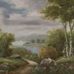 J. DIDLEY Original Oil on Canvas of a Pastoral Landscape - Signed - Image 2