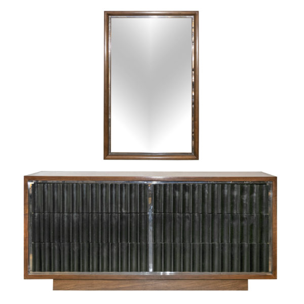 Rare Vintage FOUNDERS Postmodern Dresser and Mirror - Image 1