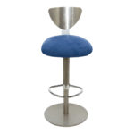Stainless Steel and Glass Martini Bar with 3 Bar Stools - Image 2