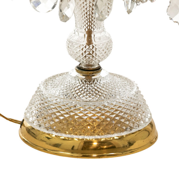 Triple Arm Crystal Embellished Lamp with Bead Accents - Image 4