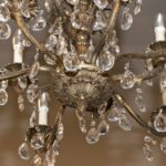 Antique Brass and Crystal 10 Light Chandelier - Image 4