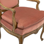 Vintage BERNHARDT French Provincial Armchair with Pink Upholstery - Image 3