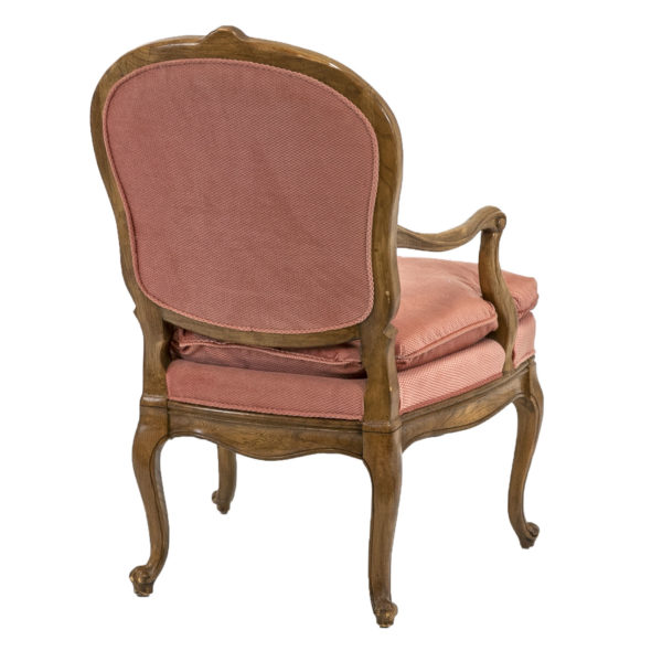 Vintage BERNHARDT French Provincial Armchair with Pink Upholstery - Image 6