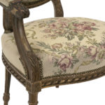 Pair of Early 1900s French Louis XVI Style Armchairs with Needlepoint Upholstery - Image 7