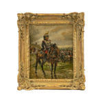 Original Oil Painting of Soldiers on Horseback - Signed