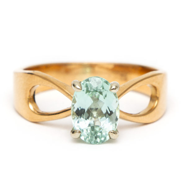 2.06 Carat Tourmaline Ring in 20 Karat Yellow Gold - Image 1