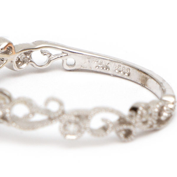 1 Carat Sapphire and Diamond Ring in 14 Karat White Gold - Image 5