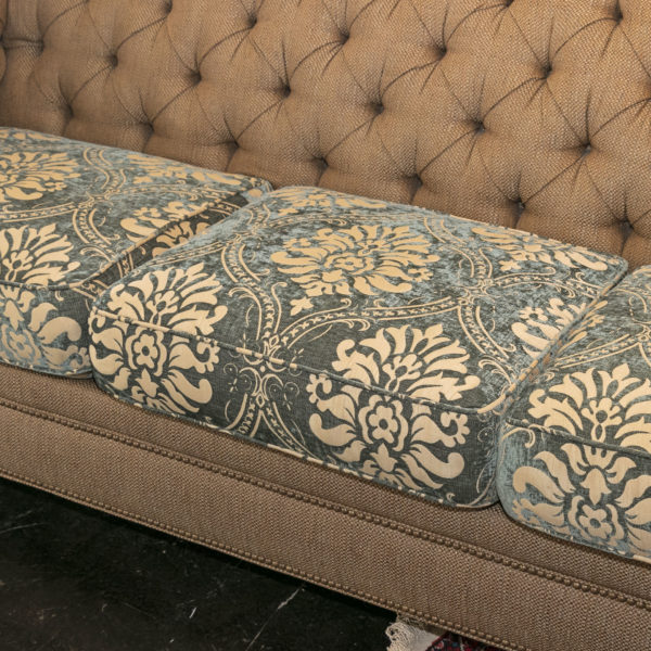 ETHAN ALLEN Chesterfield Style Sofa in Gold - Image 4