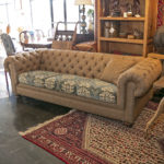 ETHAN ALLEN Chesterfield Style Sofa in Gold - Image 2