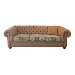 ETHAN ALLEN Chesterfield Style Sofa in Gold