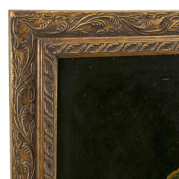 Original Oil on Board of Still Life with Fruit in Ornate Gold Frame - Image 3