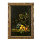 Original Oil on Board of Still Life with Fruit in Ornate Gold Frame