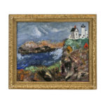 Original Oil on Board of Cliffside Lighthouse