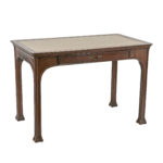 Tooled Leather Top Writing Desk