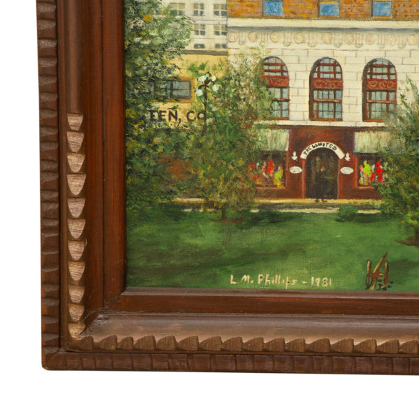 REVEREND L.M. PHILLIPS(1900-1991) Original Oil on Canvas “Neil House” - Signed - Image 3
