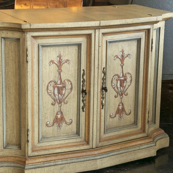 Vintage CENTURY FURNITURE Painted Finish Flip-Top Server with Urn Ornamentation - Image 3