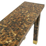 Tessellated Horn Console Table with Brass Details - Image 4