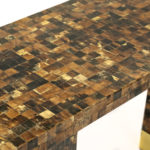Tessellated Horn Console Table with Brass Details - Image 5