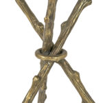 GLOBAL VIEWS Brass Twig Table with Black Granite Top - Image 5