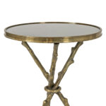 GLOBAL VIEWS Brass Twig Table with Black Granite Top - Image 2