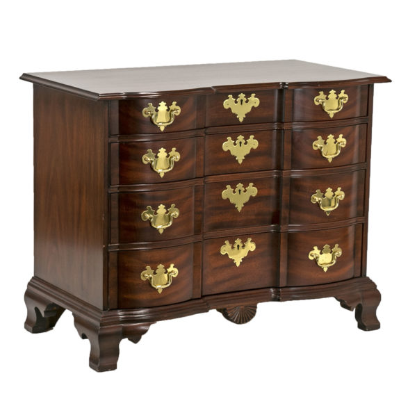 HENKEL HARRIS Mahogany 4 Drawer Blockfront Chest - Image 1
