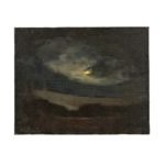ROBERT MARTIN (1918-1998) Original Oil on Canvas “Peeking Moon”