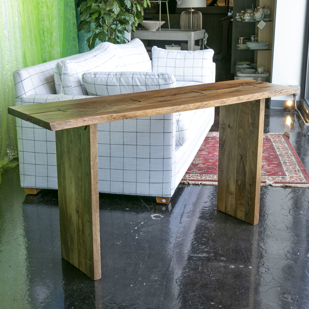 world market live edge console table