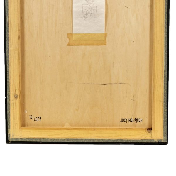 JOEY MONSOON Original Oil on Wood “Man with Pocket Knife” - Image 5