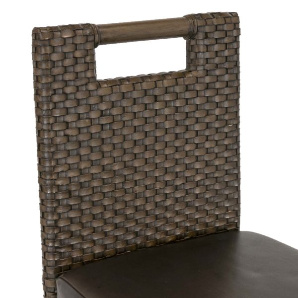 Pair of MCGUIRE Stools by THOMAS PHEASANT with Woven Backs - Image 4