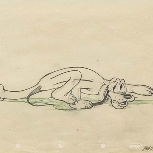WALT DISNEY Pluto Original Production Drawing - Image 2