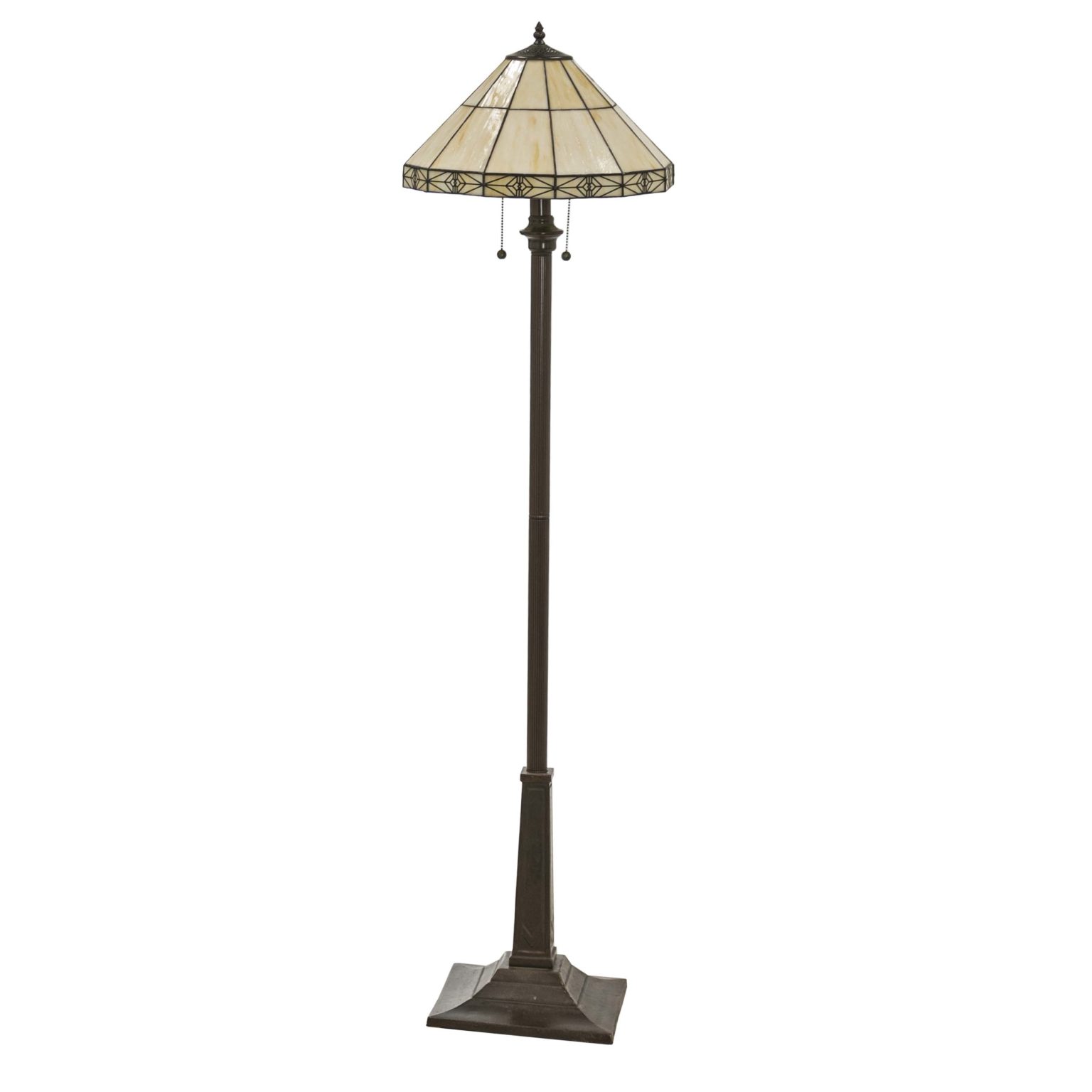 ARTS AND CRAFTS Leaded Slag Glass Floor Lamp | Grandview Mercantile