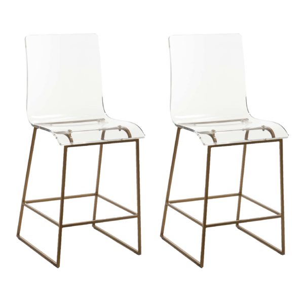 Pair of GABBY HOME King Acrylic Counter Stools - Image 1