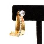 Diamond and Cubic Zirconia Ear Jackets in 14 Karat Gold - Image 4
