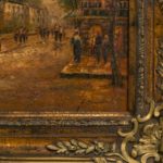 Original Oil Painting of a French Impressionist Street Scene - Signed - Image 4