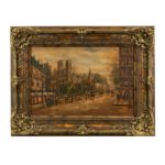 Original Oil Painting of a French Impressionist Street Scene - Signed