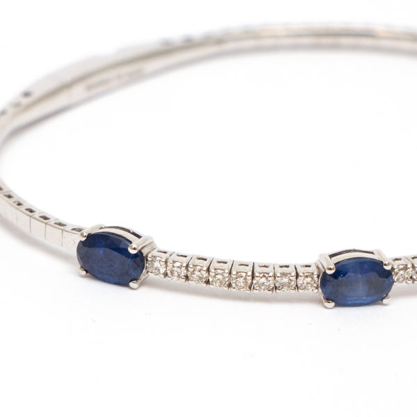 2.30 Total Carat Sapphire with Diamonds Bracelet - Image 2