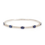 2.30 Total Carat Sapphire with Diamonds Bracelet