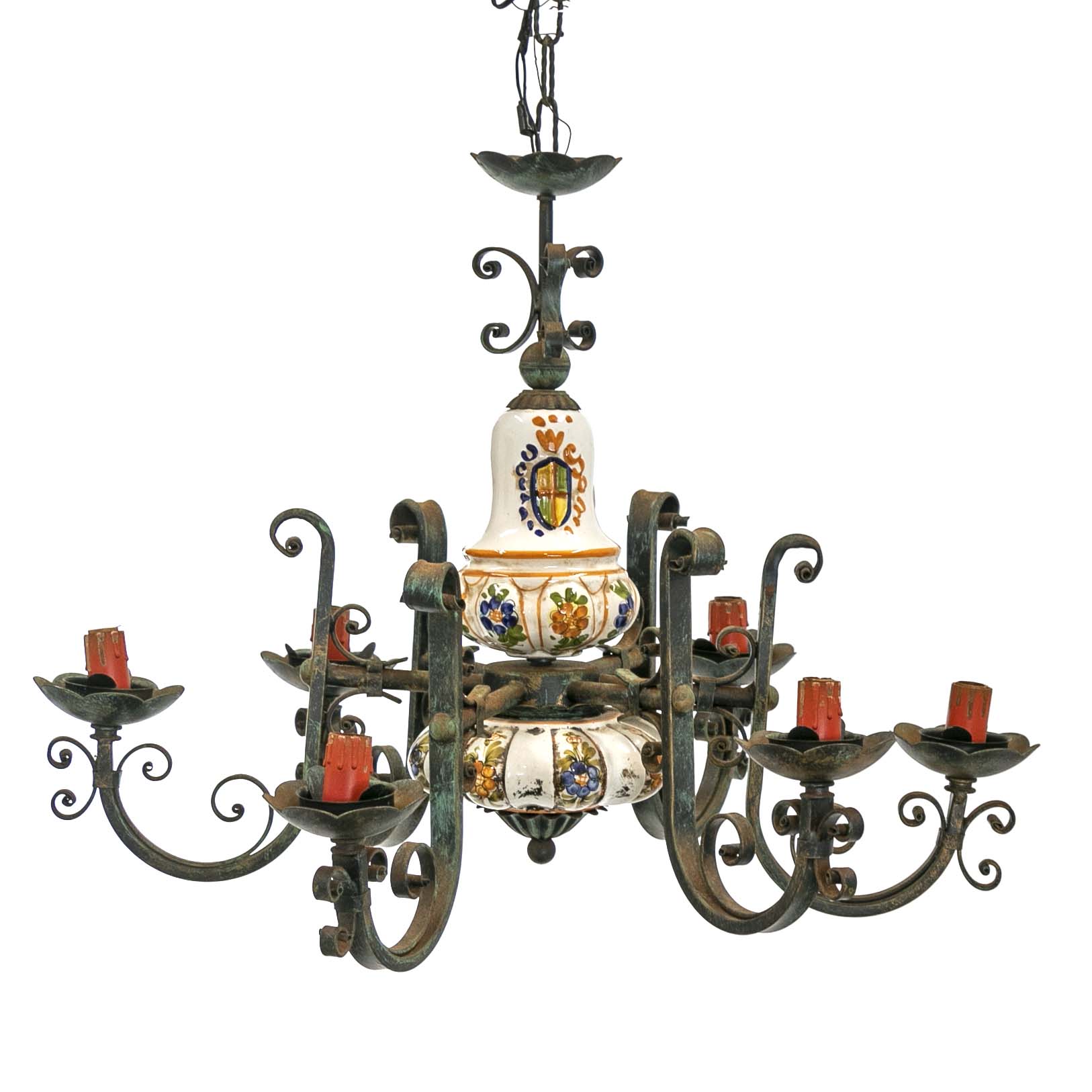 hand painted ceramic chandelier