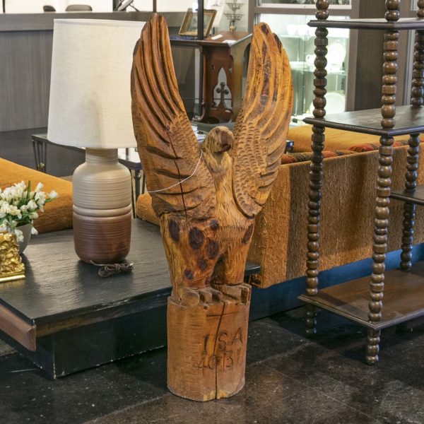 Hand Carved Wood Eagle - Image 7