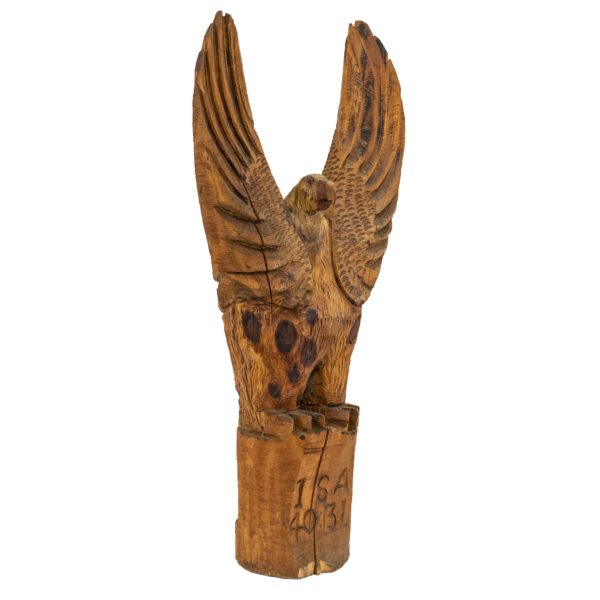 Hand Carved Wood Eagle - Image 2